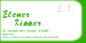 elemer kipper business card